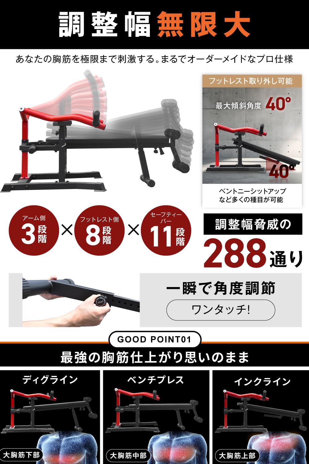 Amazon.co.jp: BARWING(バーウィング) チェストプレスベンチ ベンチ